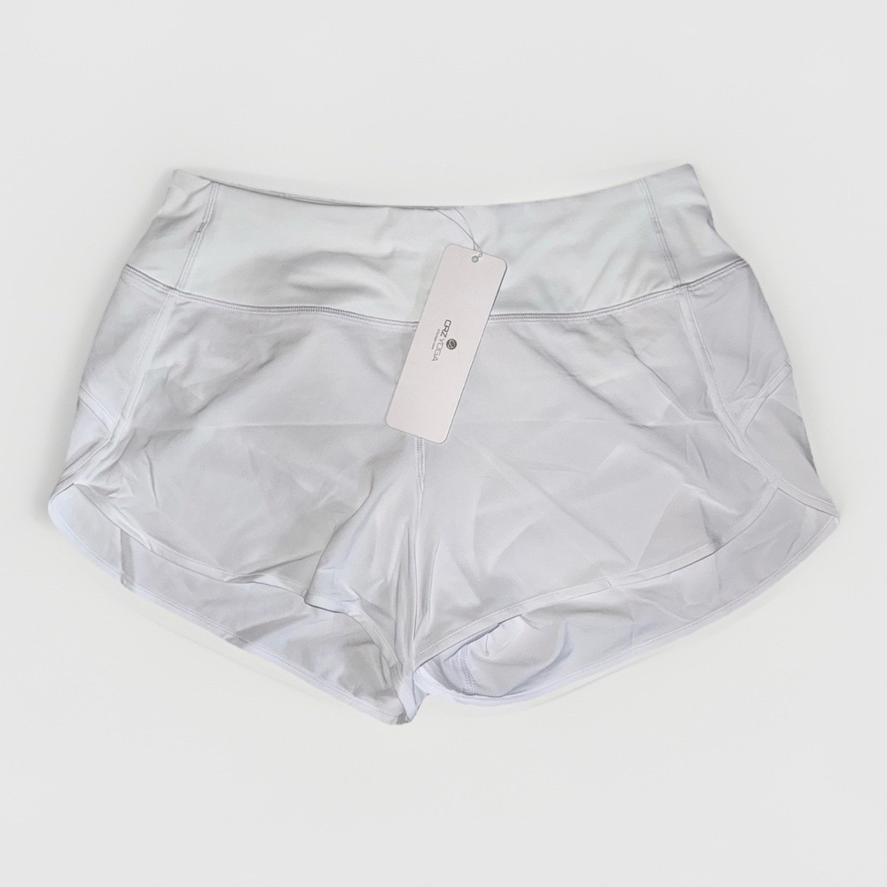 CRZ YOGA White Sports Shorts Lined Womens Small 4/6 NWT Athletic Running
